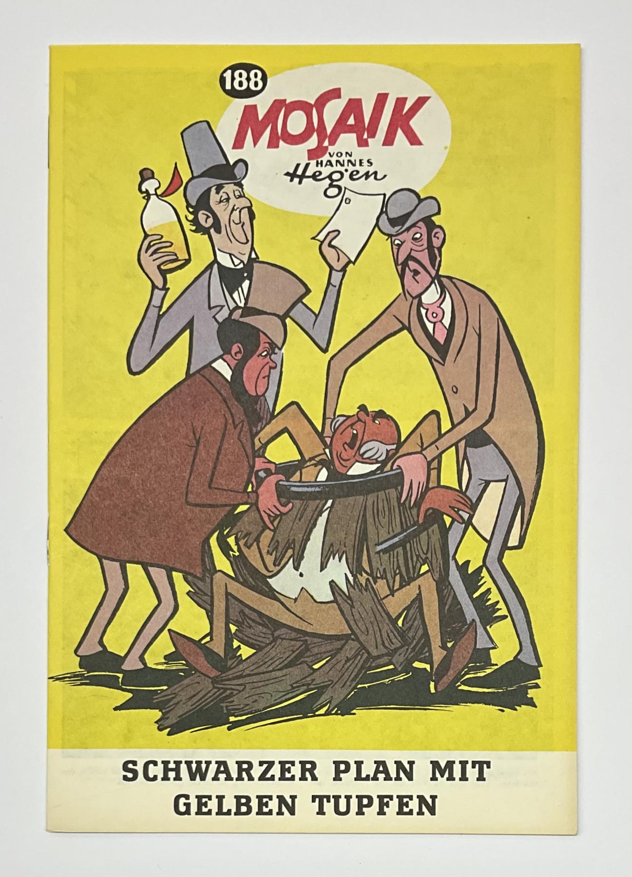 Mosaik Digedags Exportheft BRD Nr. 188 "Schwarzer Plan mit gelben Tupfen"