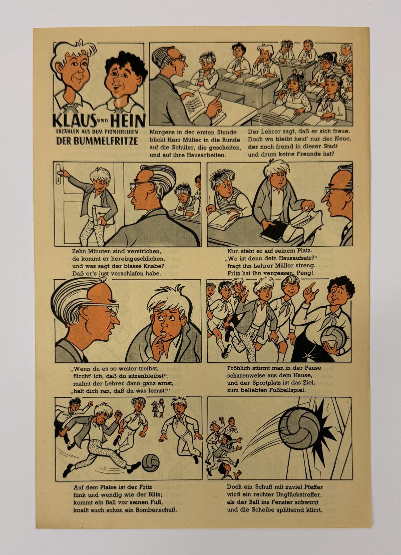 Beilage Digedags Nr. 29 "Der Bummelfritze"