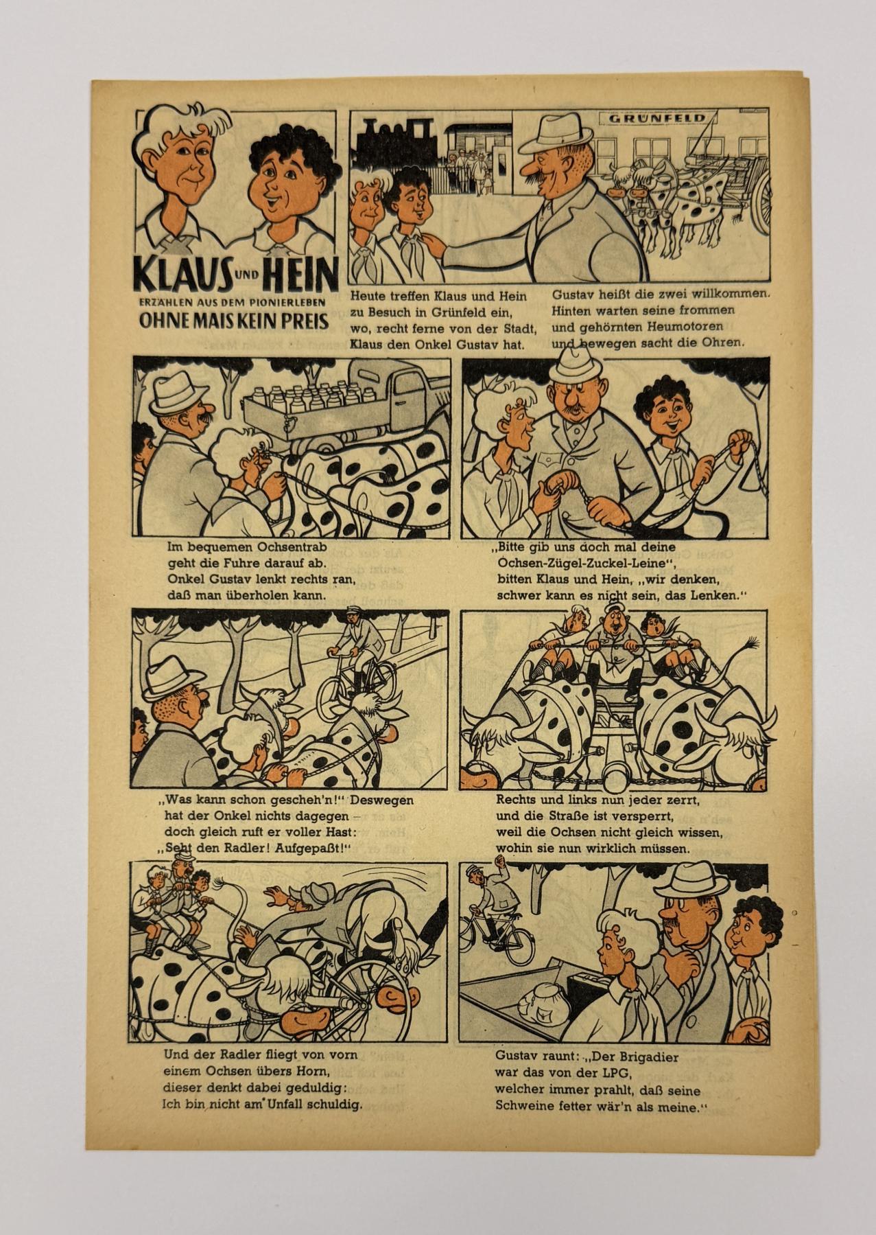 Beilage Digedags Nr. 30 "Ohne Mais kein Preis"