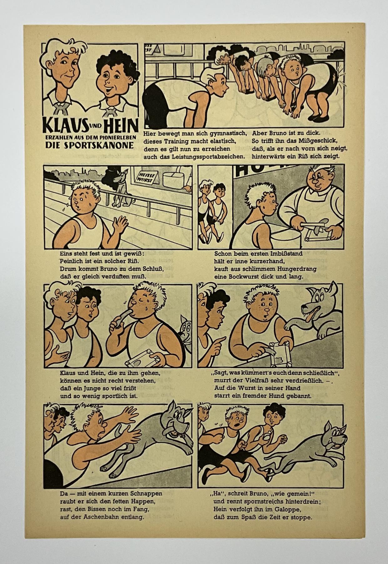 Beilage Digedags Nr. 32 "Die Sportskanone"