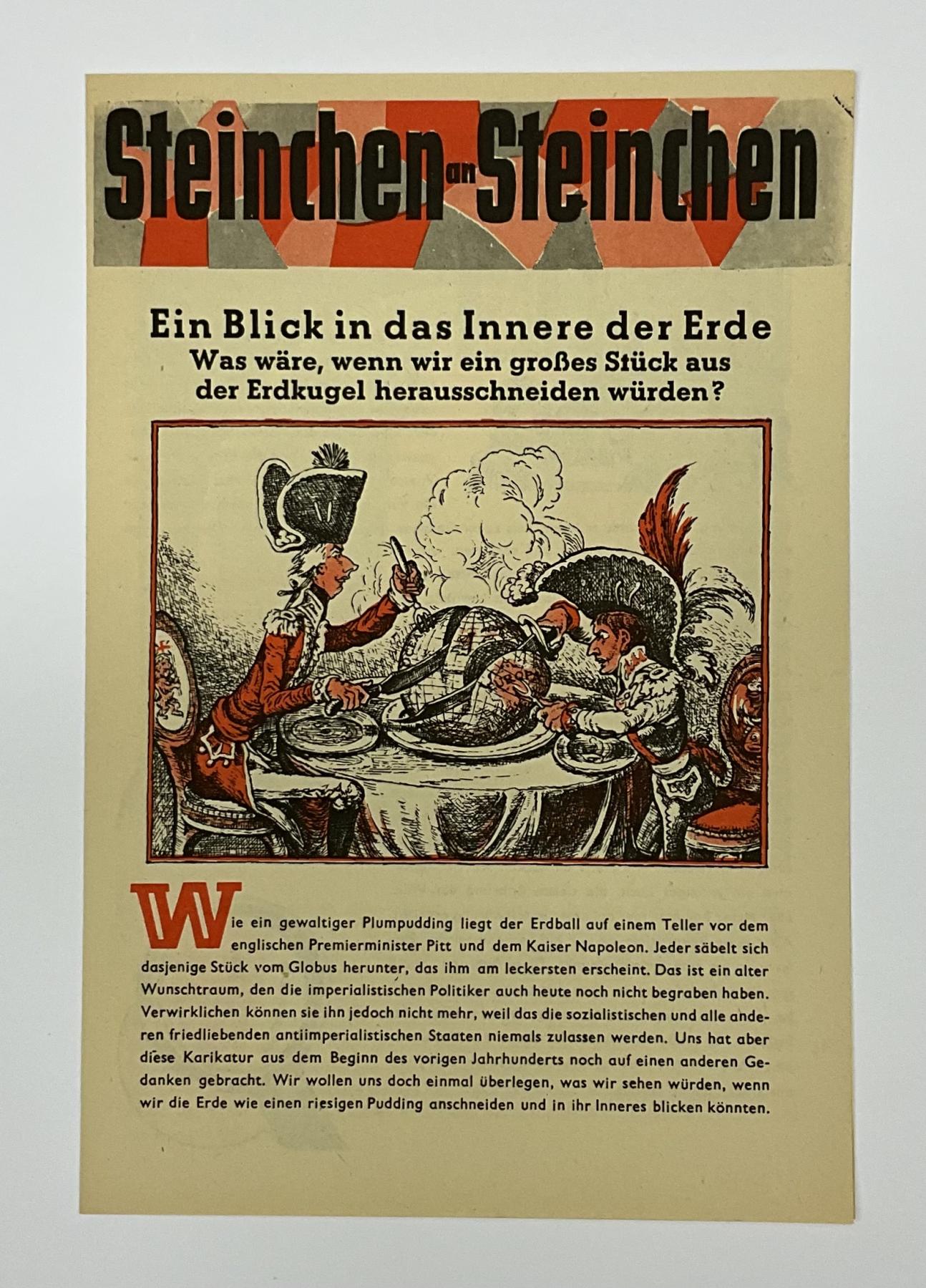 Beilage Digedags Nr. 51 "Ein Blick in das Innere der Erde"