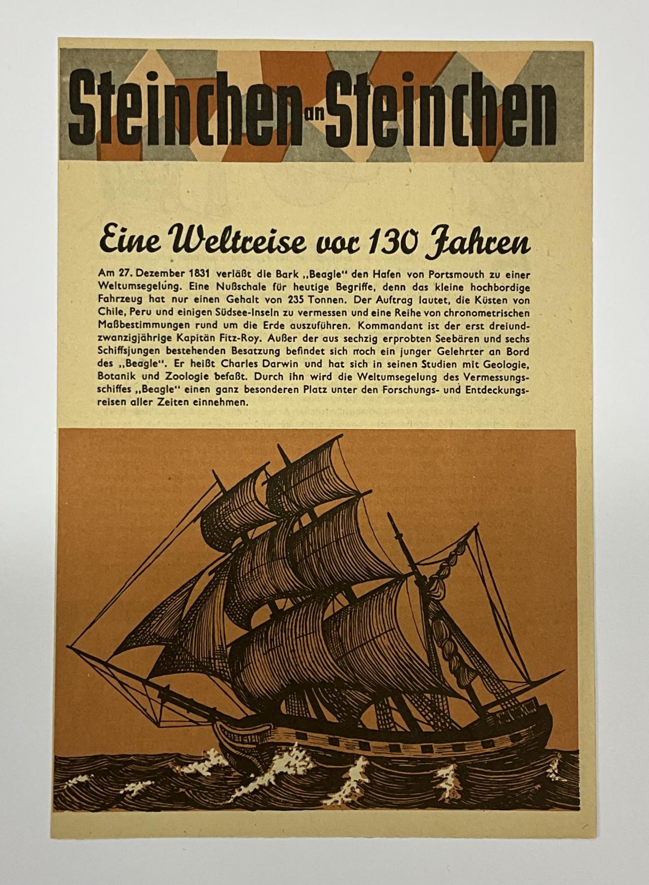 Beilage Digedags Nr. 56 "Eine Weltreise vor 130 Jahren"