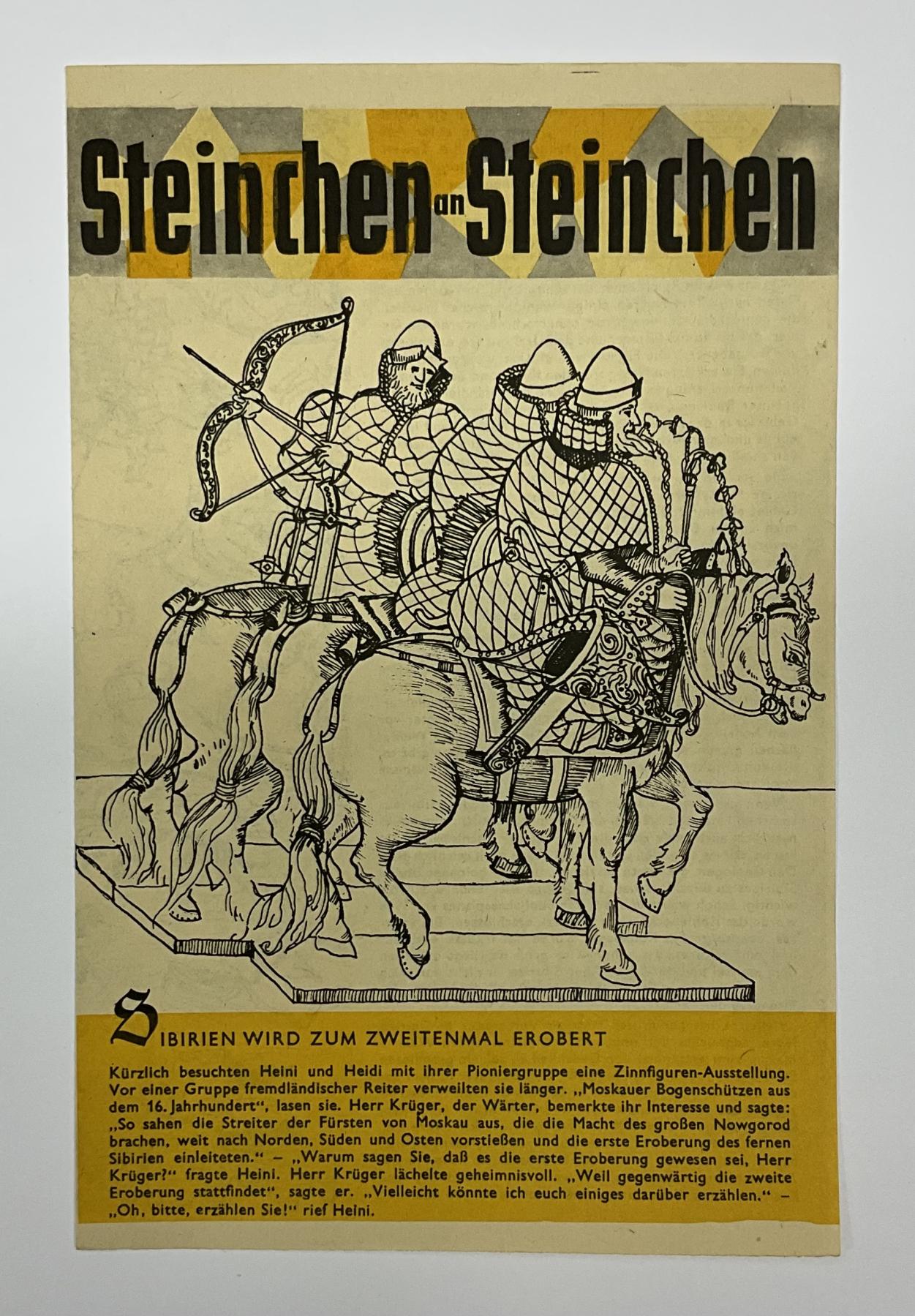 Beilage Digedags Nr. 65 "Sibirien wird zum zweitenmal erobert"