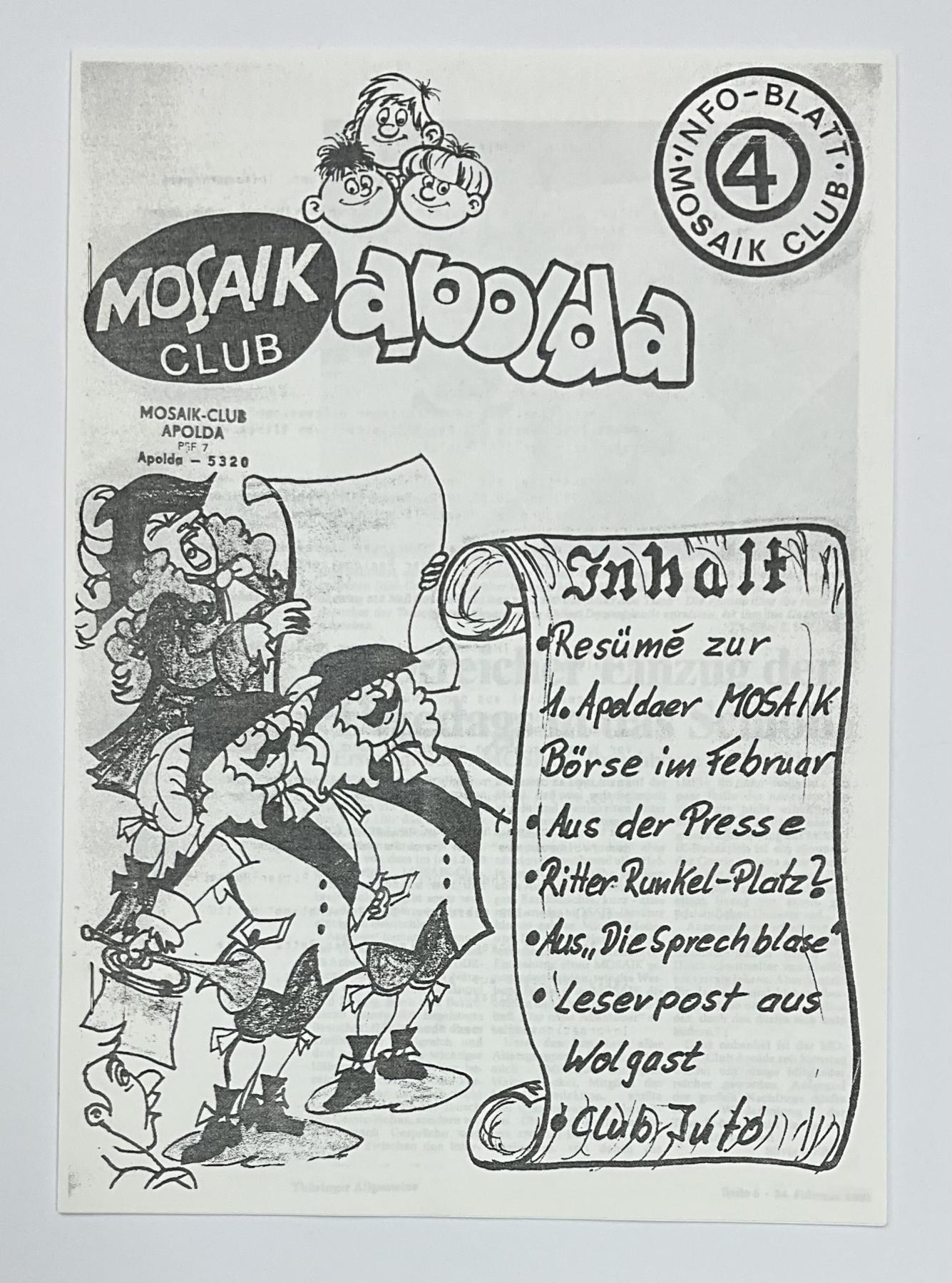 Mosaiker Info-Blatt Nr. 4/1 (1992)