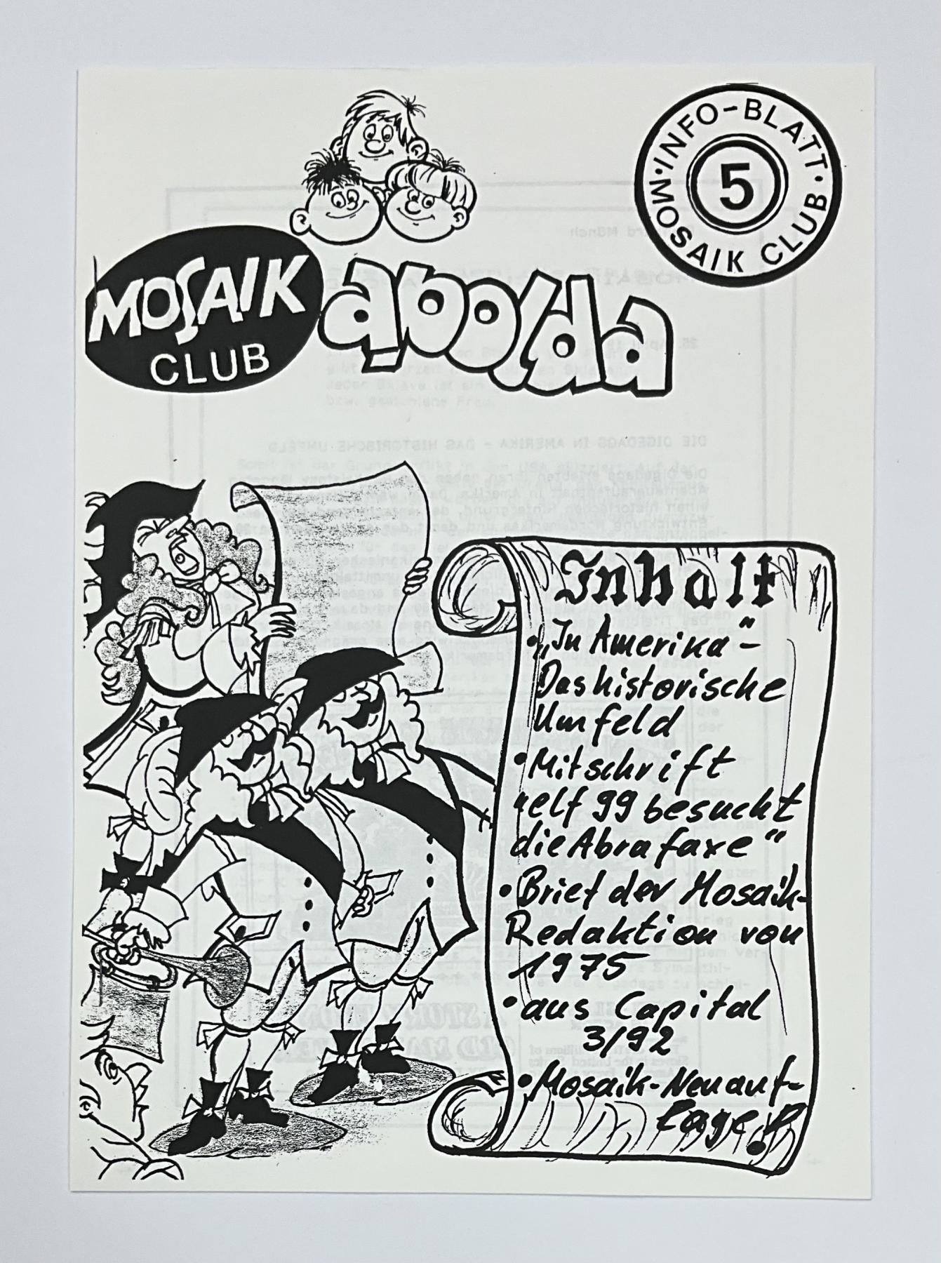 Mosaiker Info-Blatt Nr. 5/1 (1992)