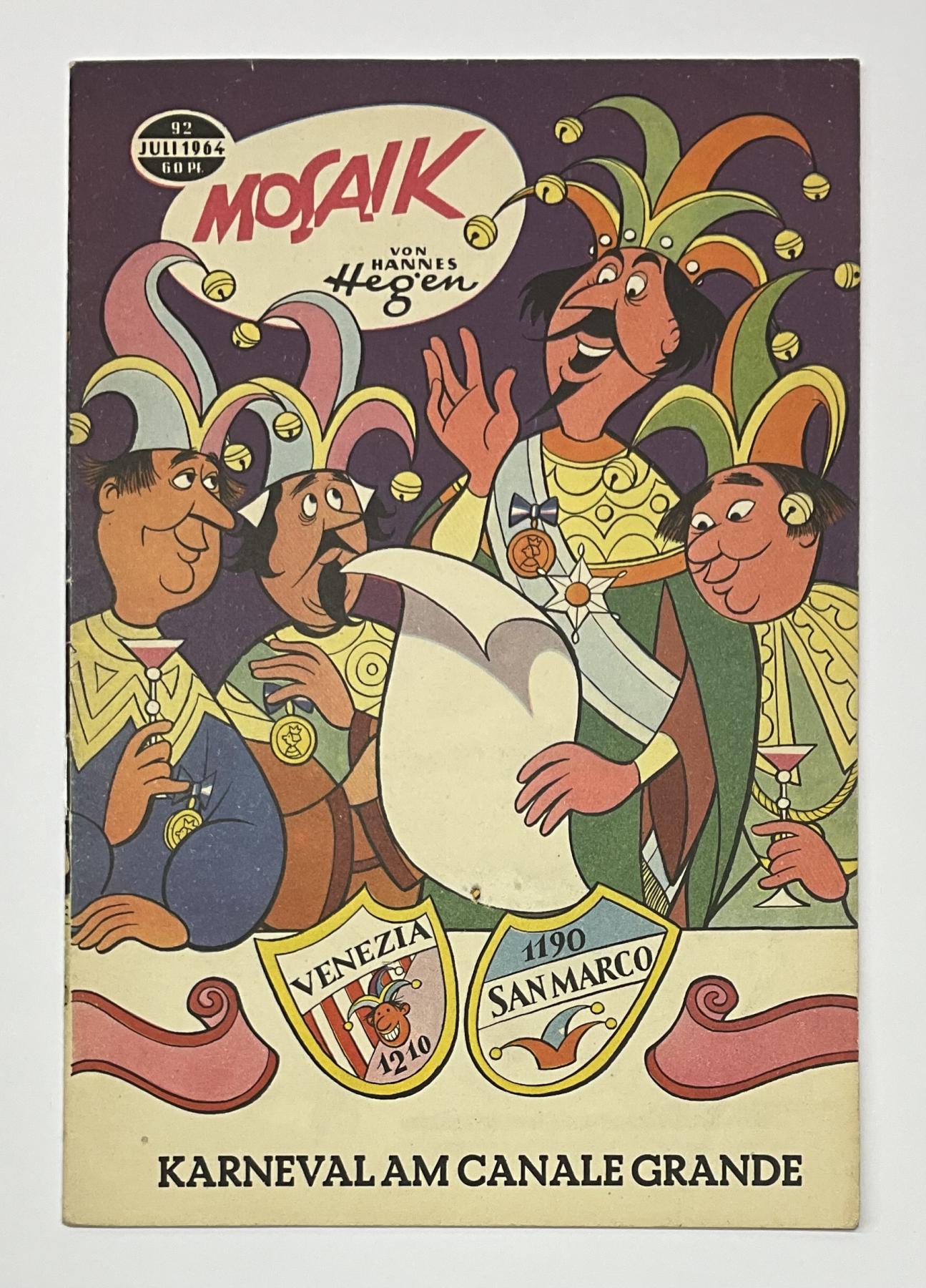 Mosaik Digedags Exportheft BRD Nr. 92 "Karneval am Canale Grande"