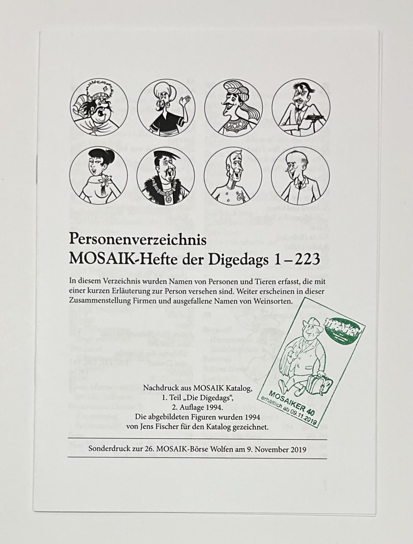 Mosaiker Personenverzeichnis