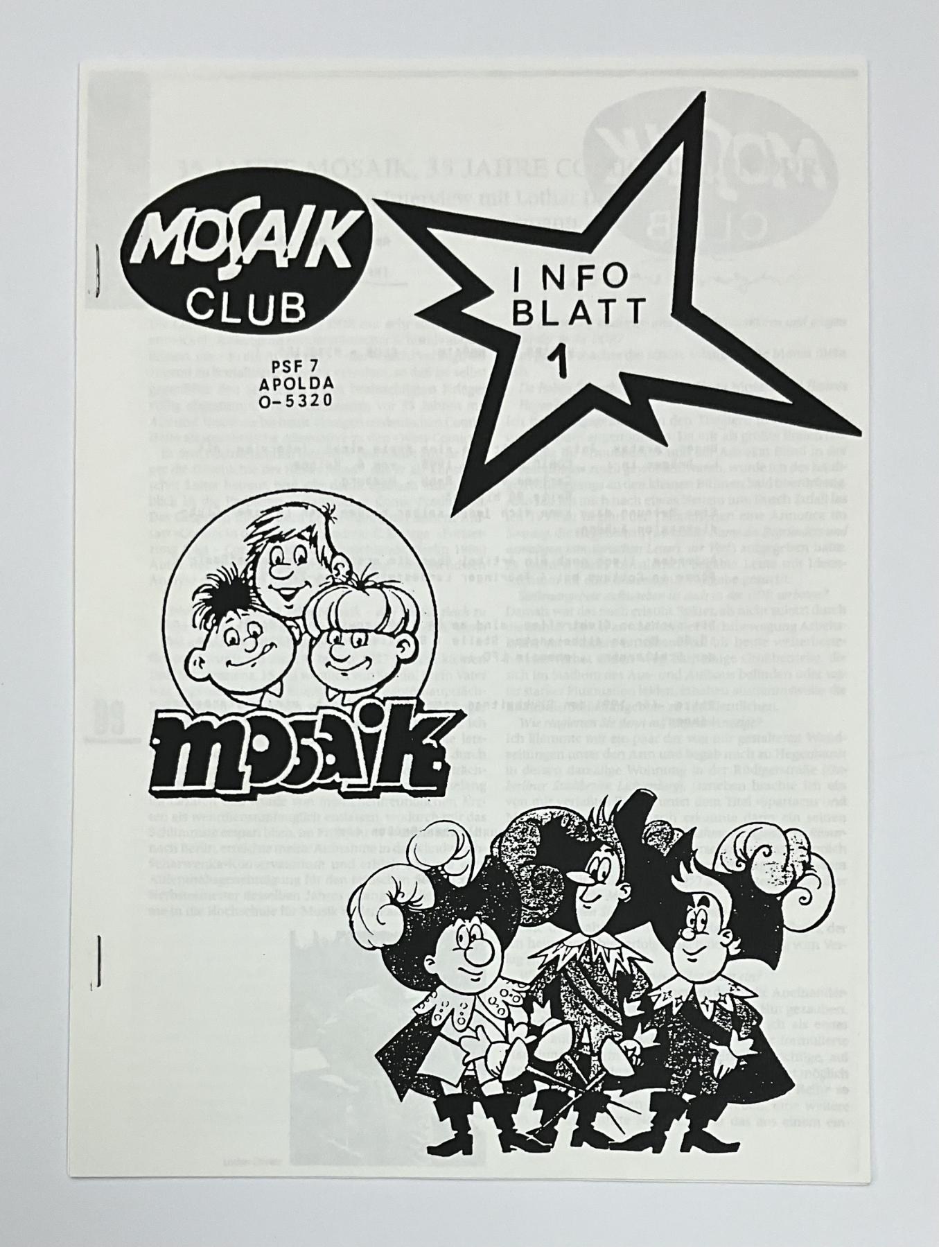Mosaiker Info-Blatt Nr. 1 (1991)