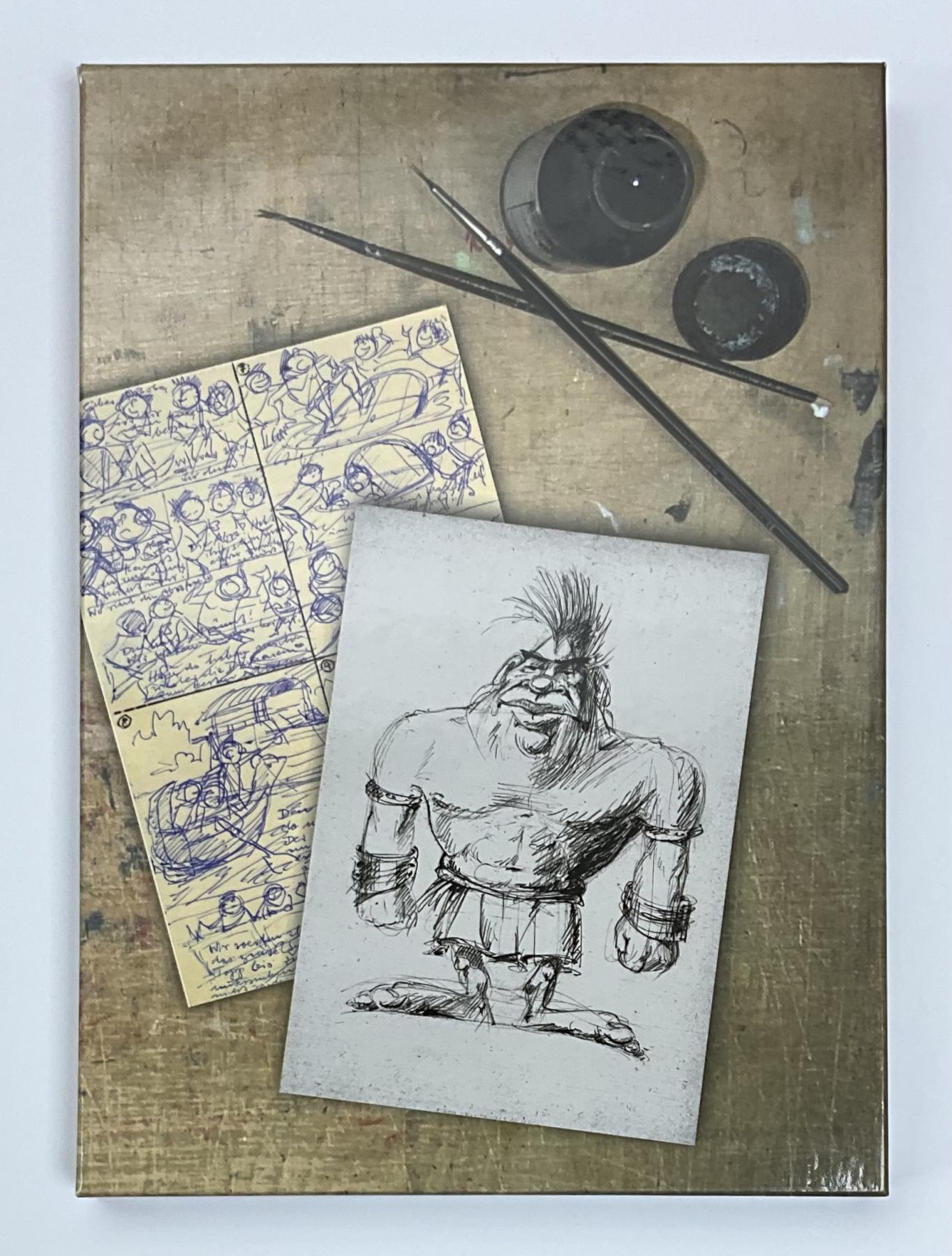 Mosaik 9 "Der Brautschatz" - Sonderdruck mit Manusskripttext und Scribblezeichnungen von Lothar D.