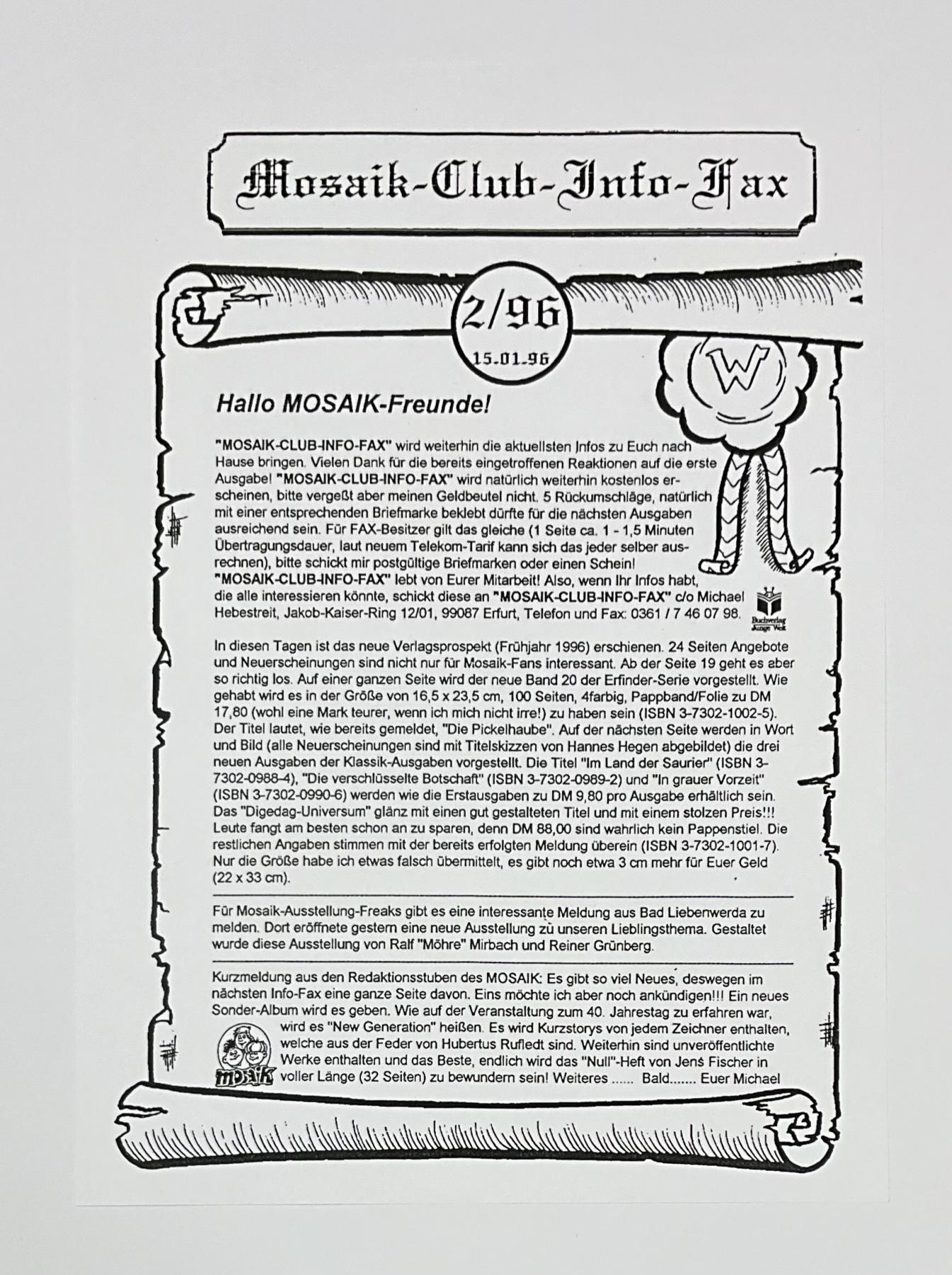 Kopie: Mosaik Clubinfo Fax 2/96 (A4)