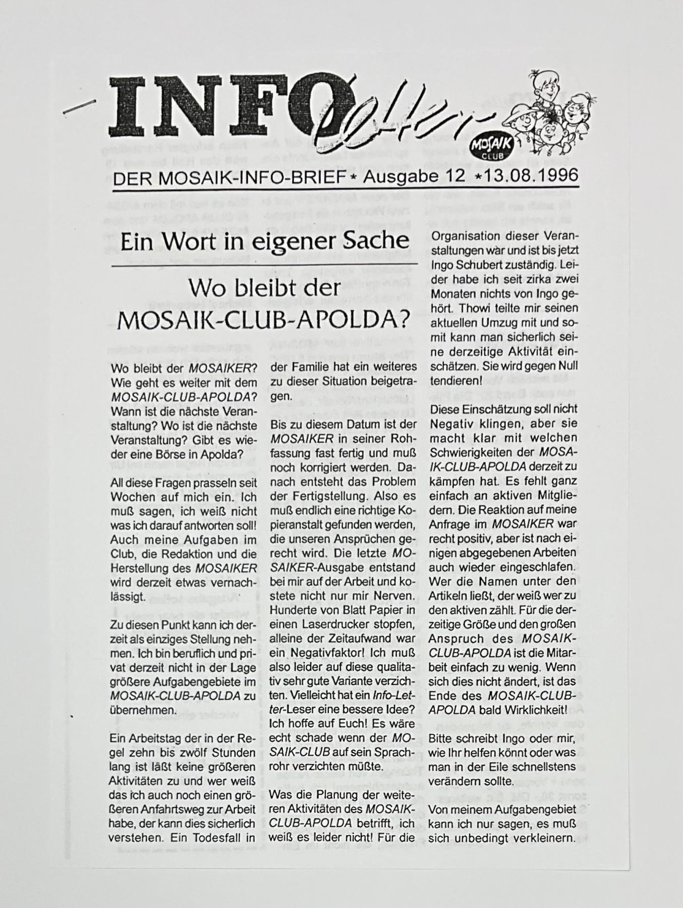 Kopie: Fanzine Clubinfo Nr. 12 (A4)