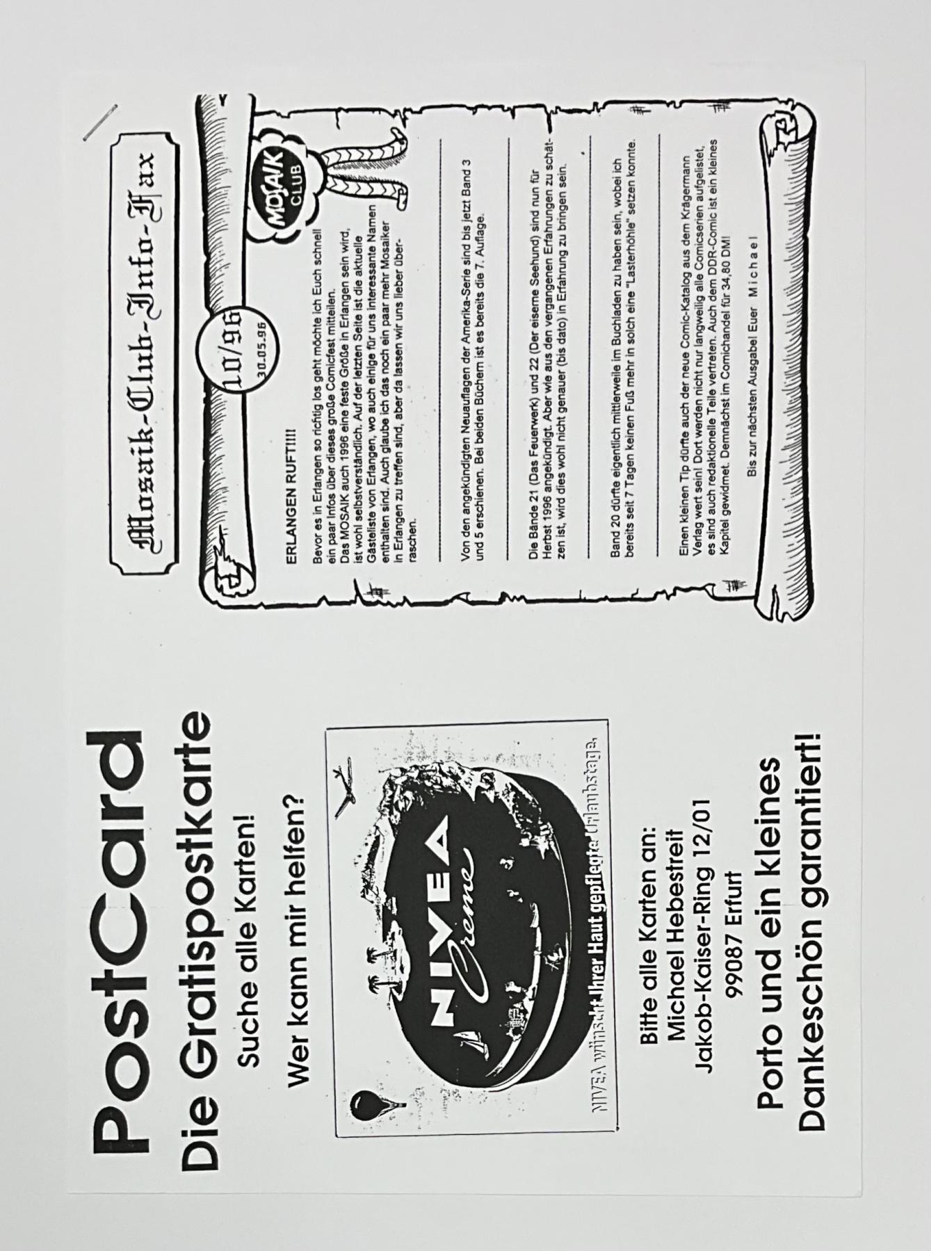 Kopie: Mosaik Clubinfo Fax 10/96 (A4)