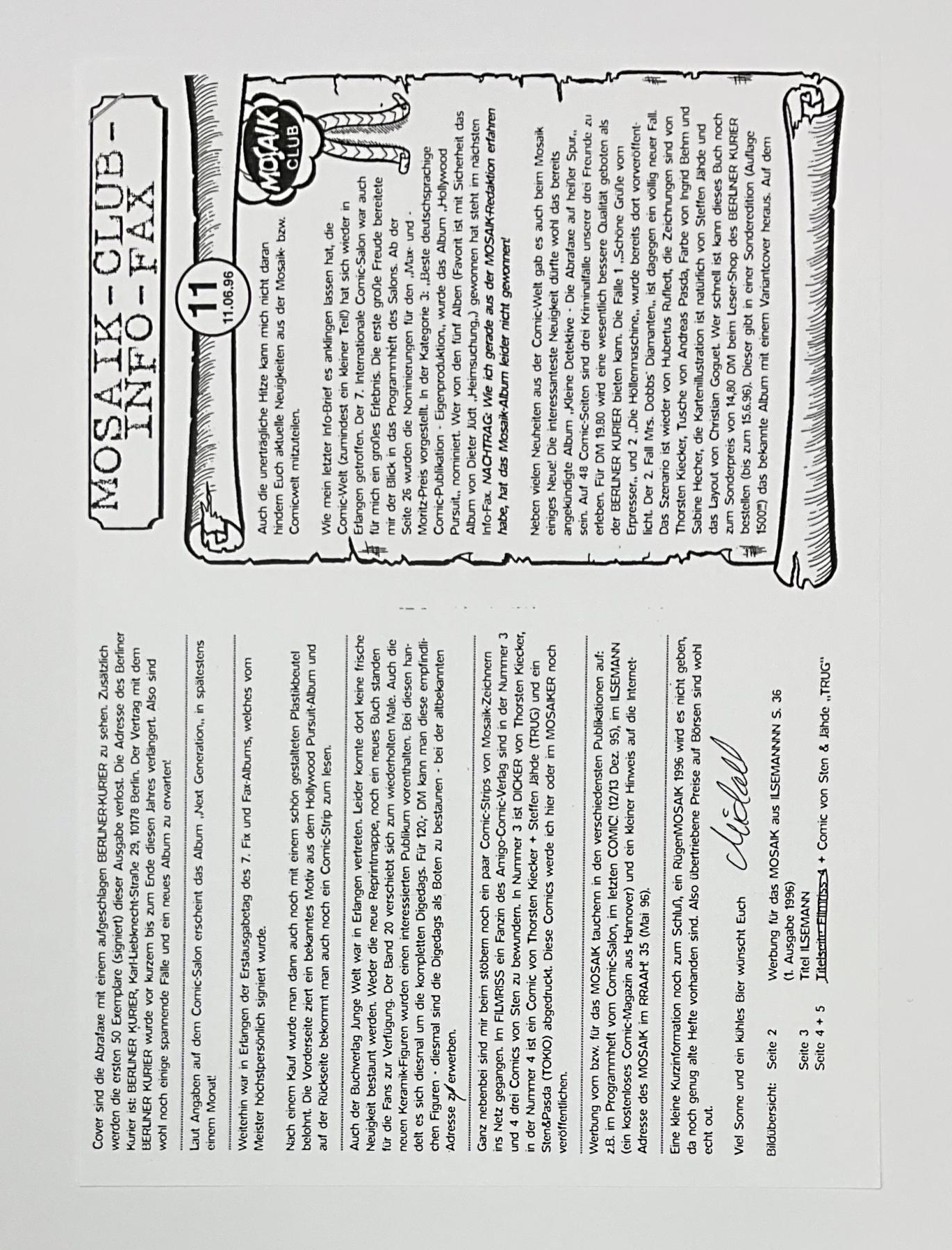 Kopie: Mosaik Clubinfo Fax 11/96 (A4)