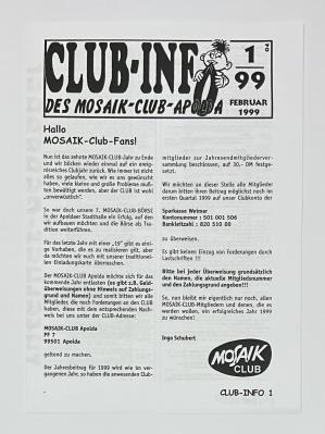 Fanzine Clubinfo 1-99 Mosaikclub Apolda Kopie