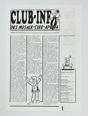 Fanzine Clubinfo Nr. 2/1