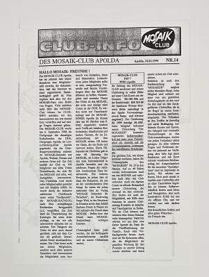 Kopie: Fanzine Clubinfo Nr. 14 (A4)