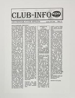 Kopie: Fanzine Clubinfo Nr. 13 (A4)